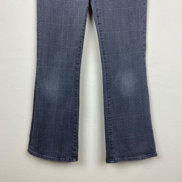 Frame Le Crop Mini Boot Jeans - Washed Gray Plaid - Picture 5 of 8